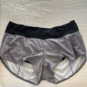 Lululemon Athletica Gray and Black Athletic Shorts